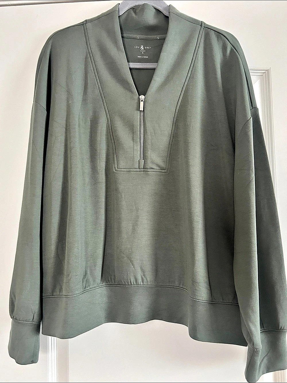 Lou & Grey Scubasoft Half Zip Top Green XL